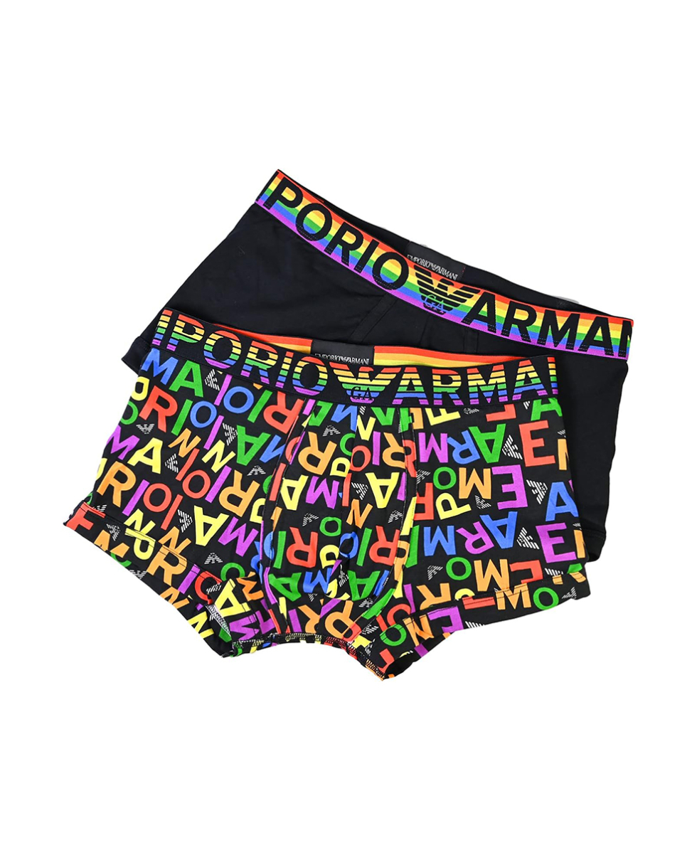 EMPORIO ARMANI - 2-PACK BOXER/TRUNK - 112023 3R513 23921 - MULTI/BLACK