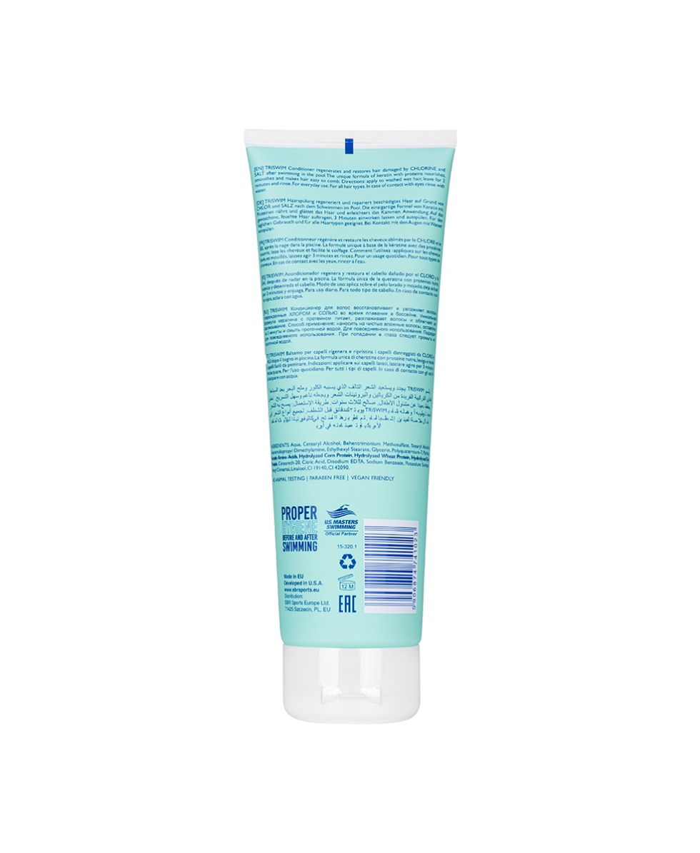 TRISWIM - STRONGLY REGENERATING HAIR CONDITIONER FOR SWIMMERS - 250ml - LYCHEE & MANGO