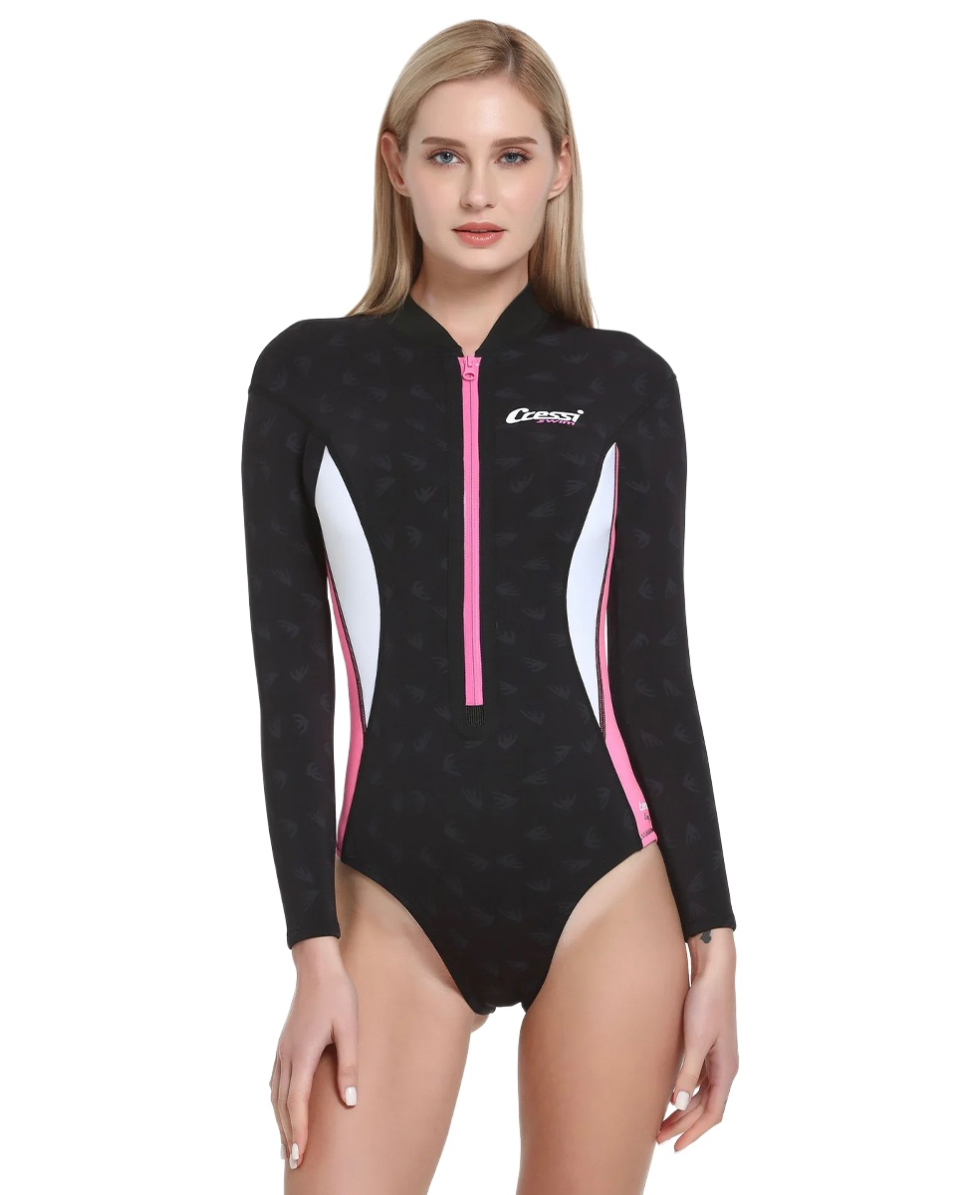 CRESSI - COSTUME TERMICO NEOPRENE 2mm - TERMICO SHORTY L/S - XDG0001011 - BLACK