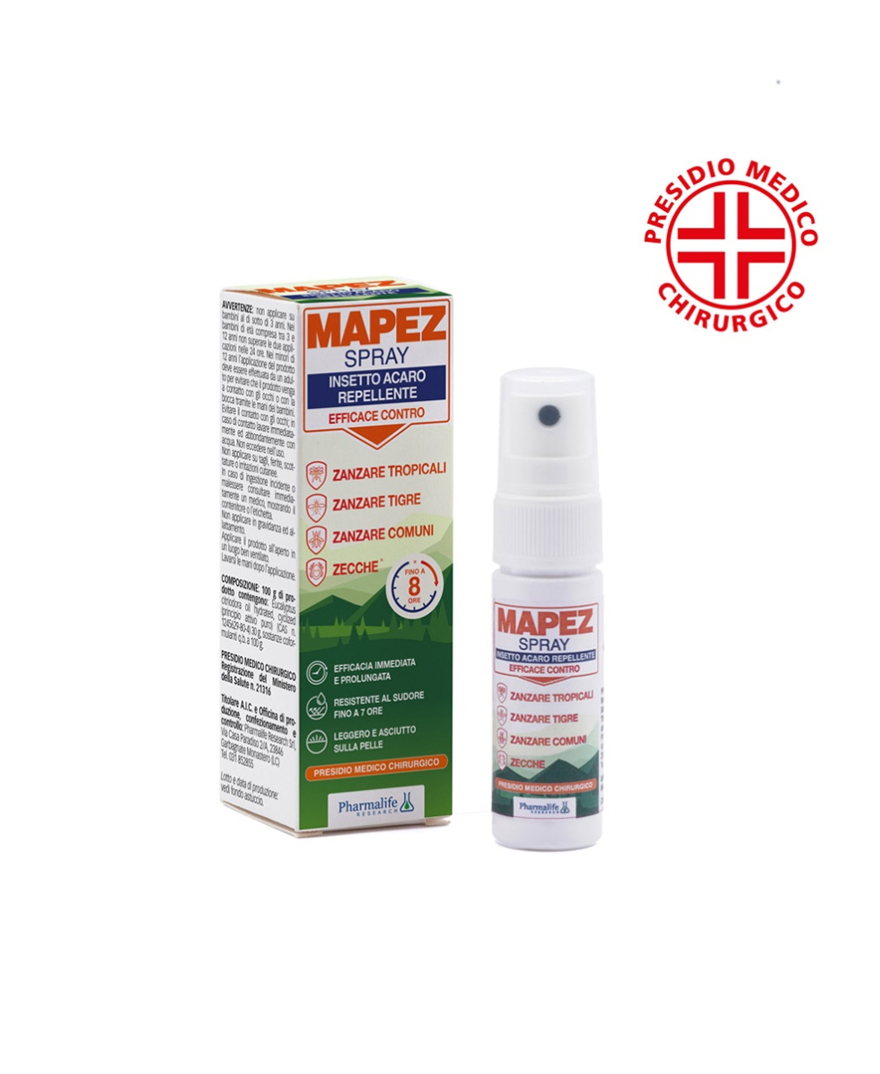 PHARMALIFE - MAPEZ SPRAY MINI SIZE - INSETTO ACARO REPELLENTE - 20ml