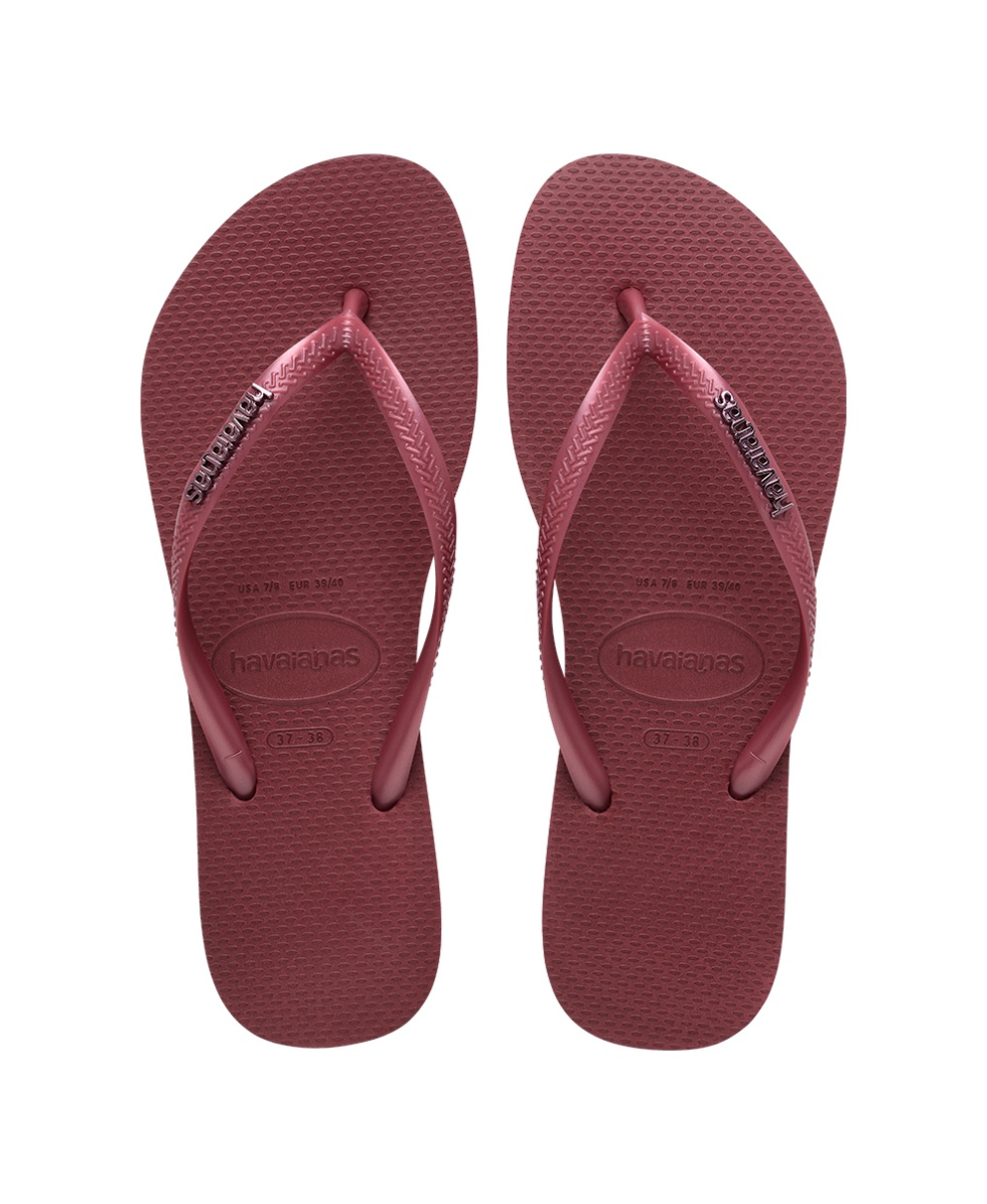 HAVAIANAS - INFRADITO DONNA - SLIM LOGO METALLIC - 4119875-9339 - AMARANTH