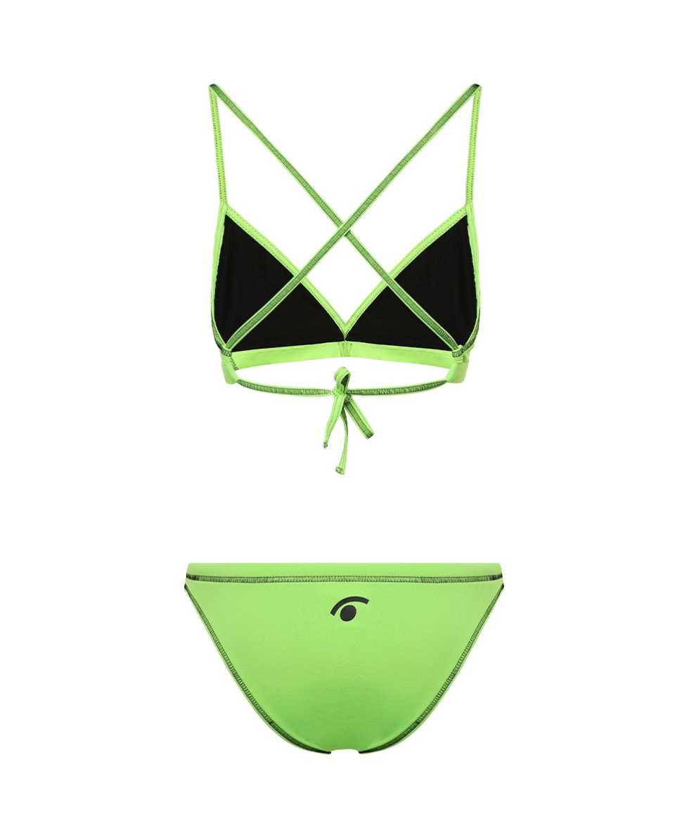 JAKED - COSTUME DUE PEZZI MILANO - JWNUD05006 - FLUO YELLOW/BLACK