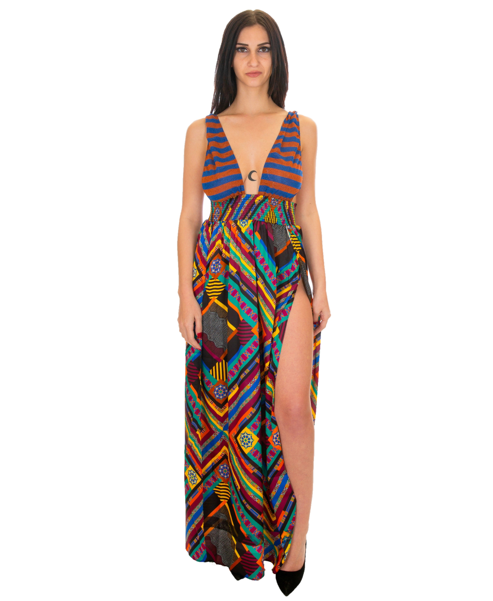 F**K - ABITO - LONG DRESS - PAPUNYA - FK19-N544X1 - MULTI