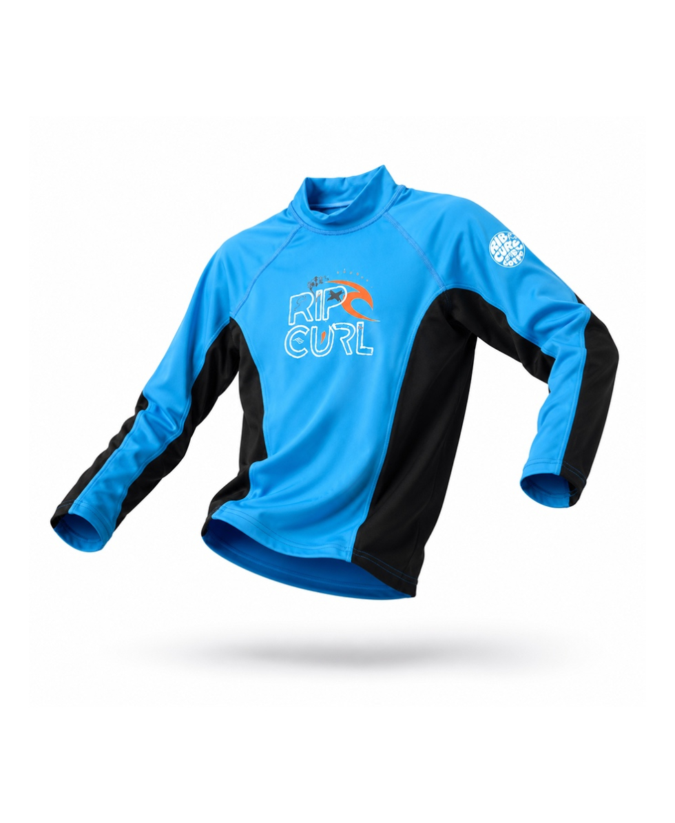 RIP CURL - KIDS WETSUIT - GROM SEARCH L/SL RASHY - WLY4AO-0070 BLUE
