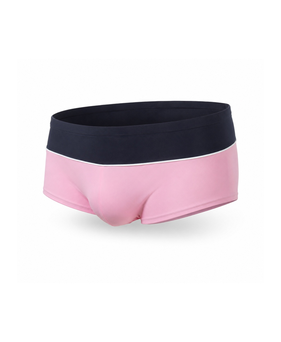 CALVIN KLEIN - COSTUME PARIGAMBA 12 cm - TRUNK - 58712W7E-002 - BLACK/CLAY - NERO/ROSA