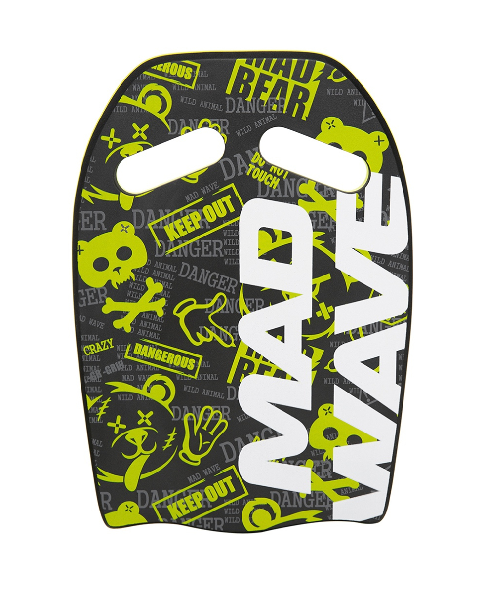 MAD WAVE - TAVOLETTA DA NUOTO - KICKBOARD TRAINING PRINT - M072903005W  - BLACK/YELLOW