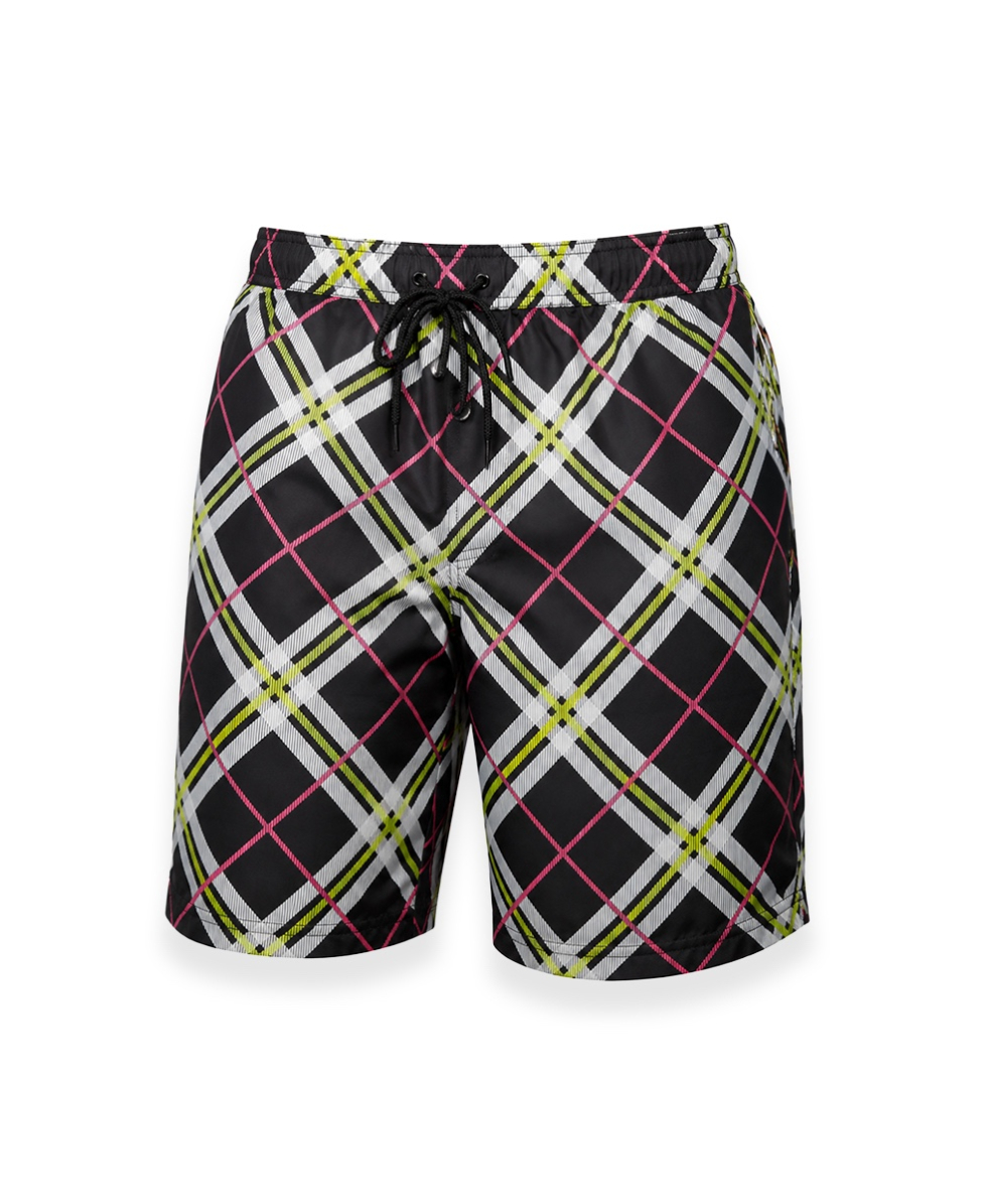 SPEEDO - COSTUME BOXER WAVEWURN PT LES 18" WSHT AM - BLACK/ACID GREEN - 07-879-8754