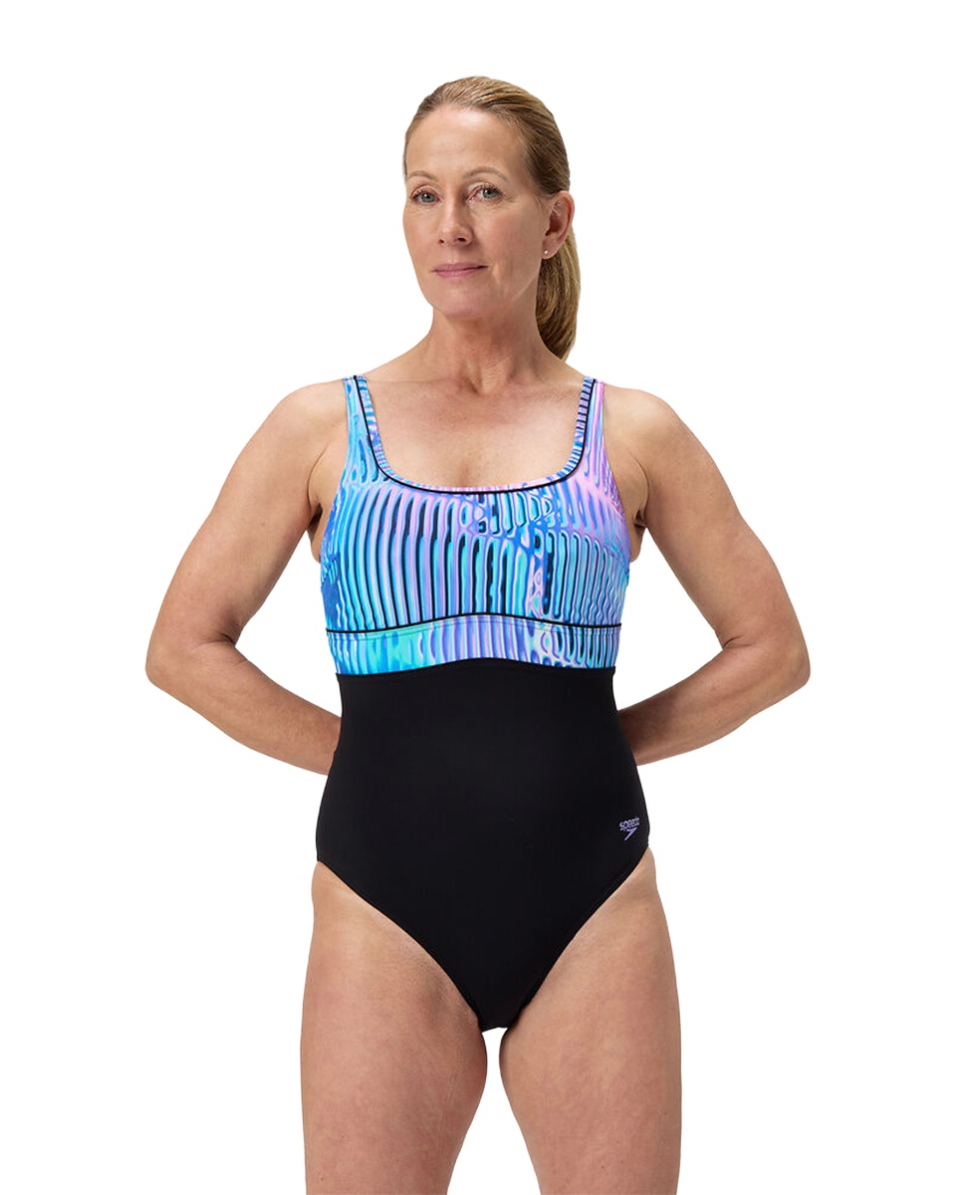 SPEEDO - COSTUME INTERO - SHAPING CONTOURECLIPSE PRINTED - 00306815333 - INDIGO GLOW