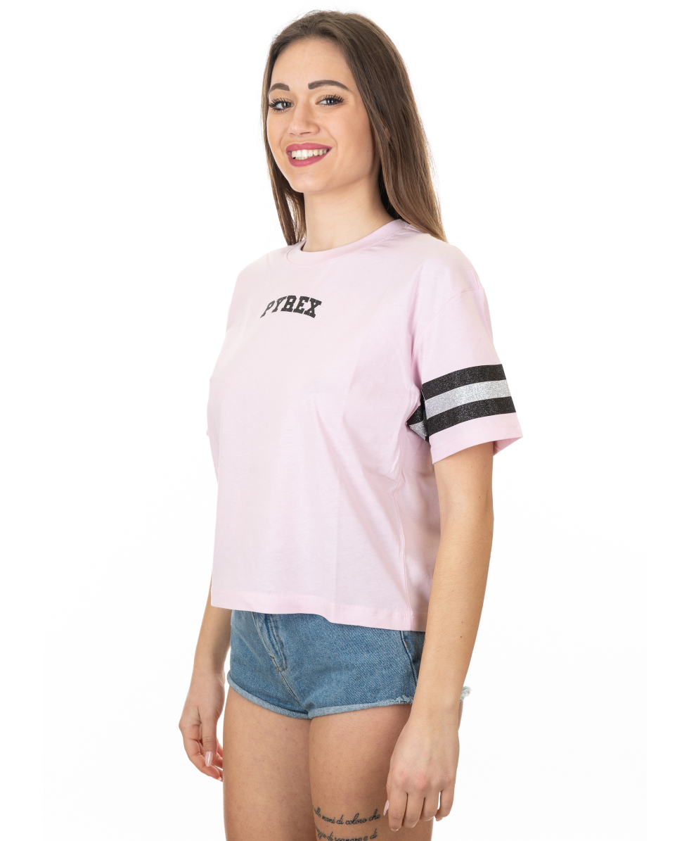 PYREX - T-SHIRT GLITTER DONNA - 19EPC40192 - PINK