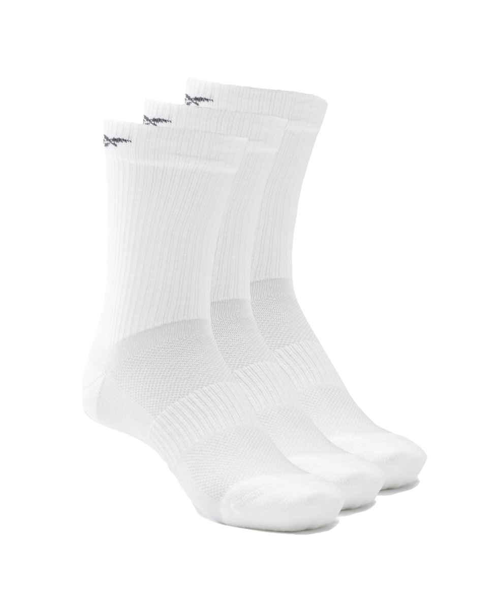 REEBOK - CALZE/SOCKS - ACTIVE FOUNDATION MID-CREW (3 PACK) - GH0416 - WHITE