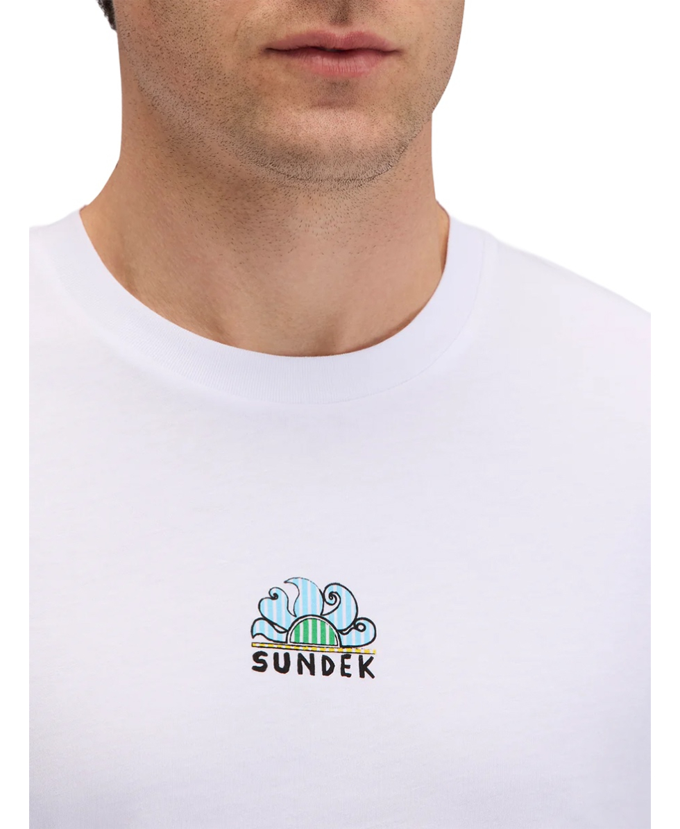 SUNDEK - T-SHIRT JUICY STRIPES - M769TEJ78JI-006JI - WHITE