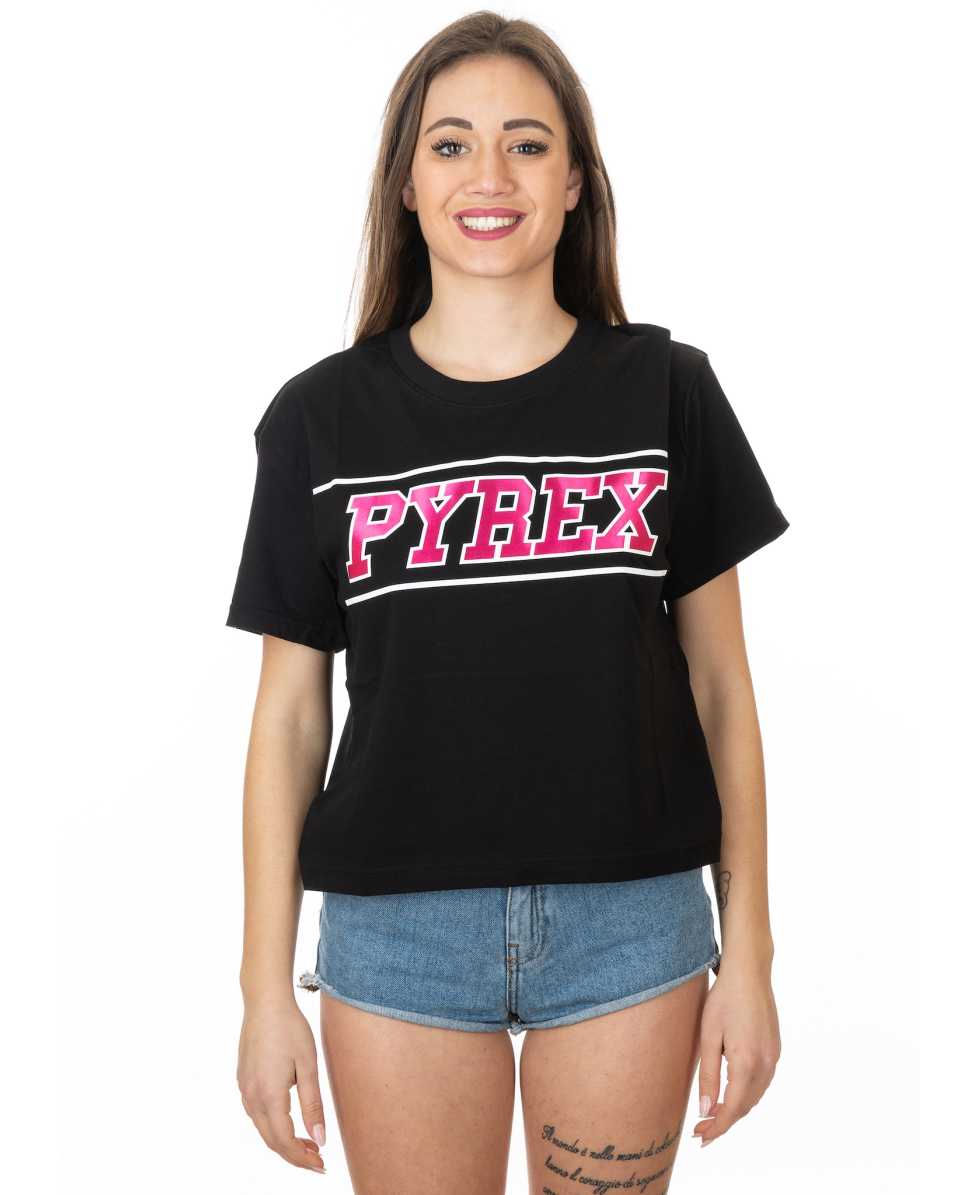 PYREX - T-SHIRT CORTA  DONNA - 19EPB40052 - BLACK/PINK