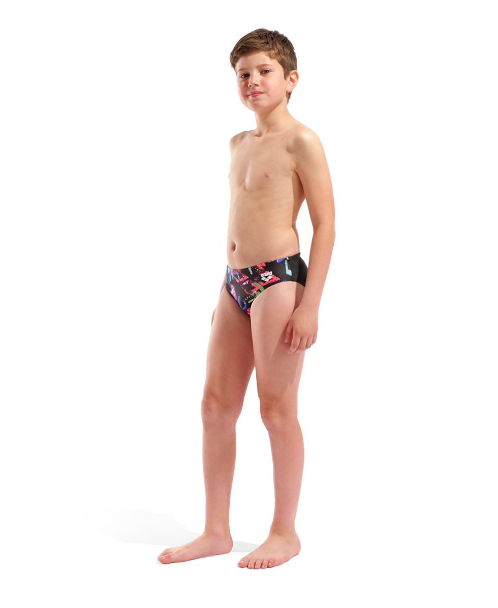 ARENA - COSTUME SLIP JUNIOR - GRAFFITI - 010303550 - BLACK/MULTI BLACK