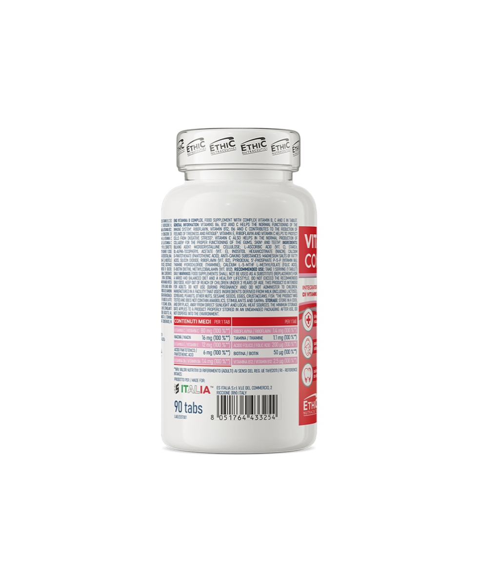 ETHIC SPORT - VITAMINA B COMPLEX - COMPLESSO DI VITAMINE B,C,E - 90 TABS