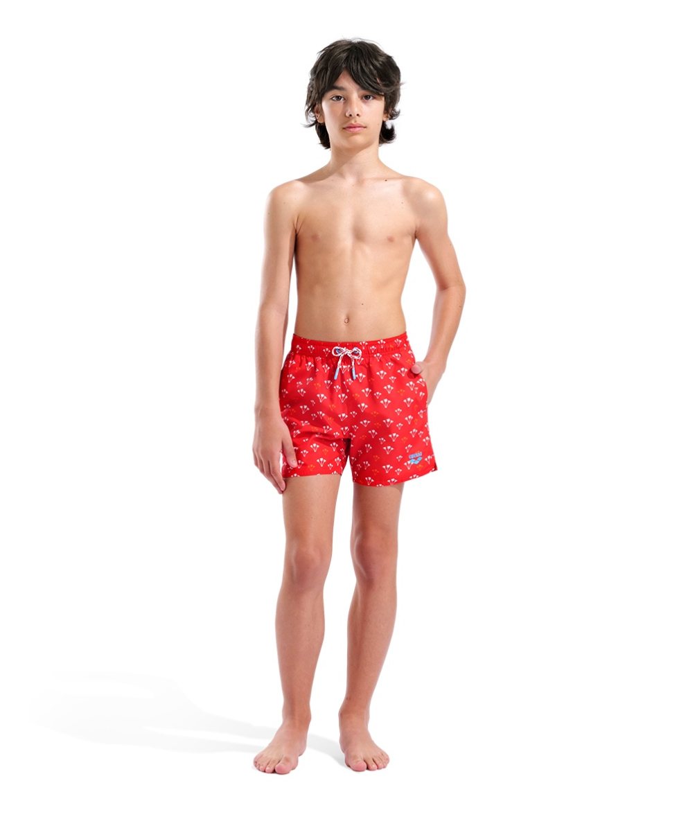 ARENA - COSTUME SHORT JUNIOR - WATER PRINTS SHORT - 007186410 - RED PALMS