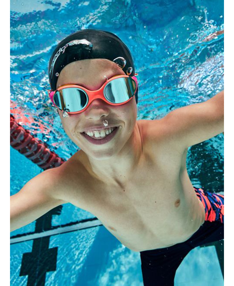 SPEEDO - OCCHIALINO BIOFUSE 2.0 MIRROR JUNIOR - 00336415944 - ORANGE/BLUE