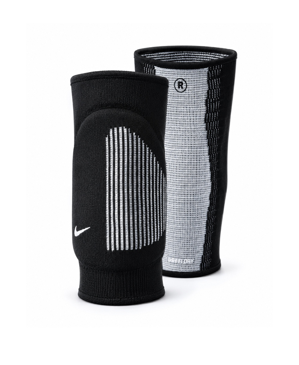 NIKE - GINOCCHIERE VOLLEY PALLAVOLO - NIKEFIT DRY SKINNY KNEEPADS - BLACK/WHITE