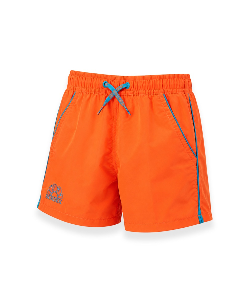 SUNDEK - COSTUME BOARDSHORT JR 9,5" - B700BDTA100-385 - FLUO ORANGE #3 - COLTRANE - BS/RB ELASTIC WAIST