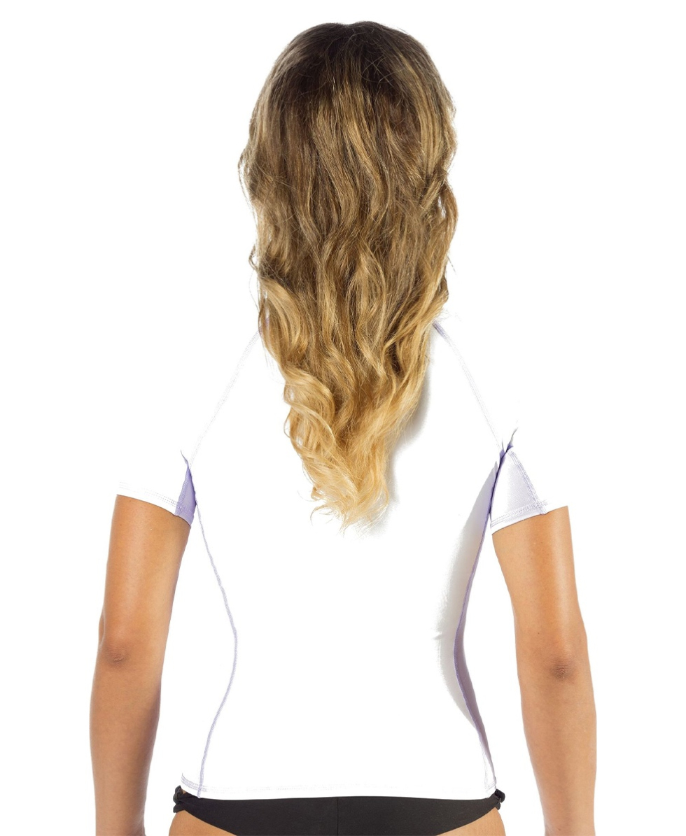 CRESSI - MAGLIA DONNA RASHGUARD IN LYCRA SPF40 - LW47680 - WHITE/LILAC
