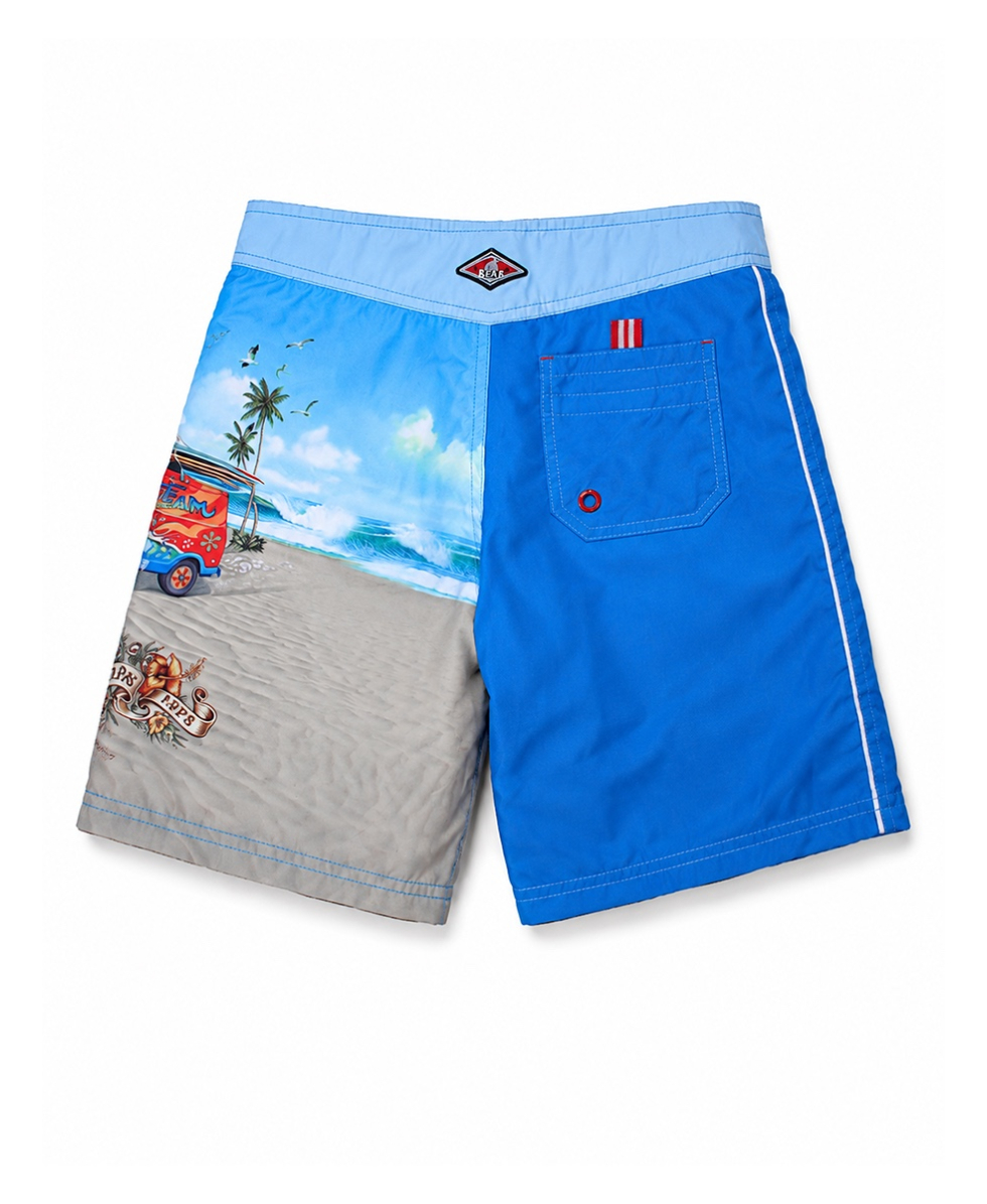 BEAR - COSTUME BOY BERMUDA JUNIOR - S9HB0006-609 DIRECTOIRE BLUE - BOARD SHORTS