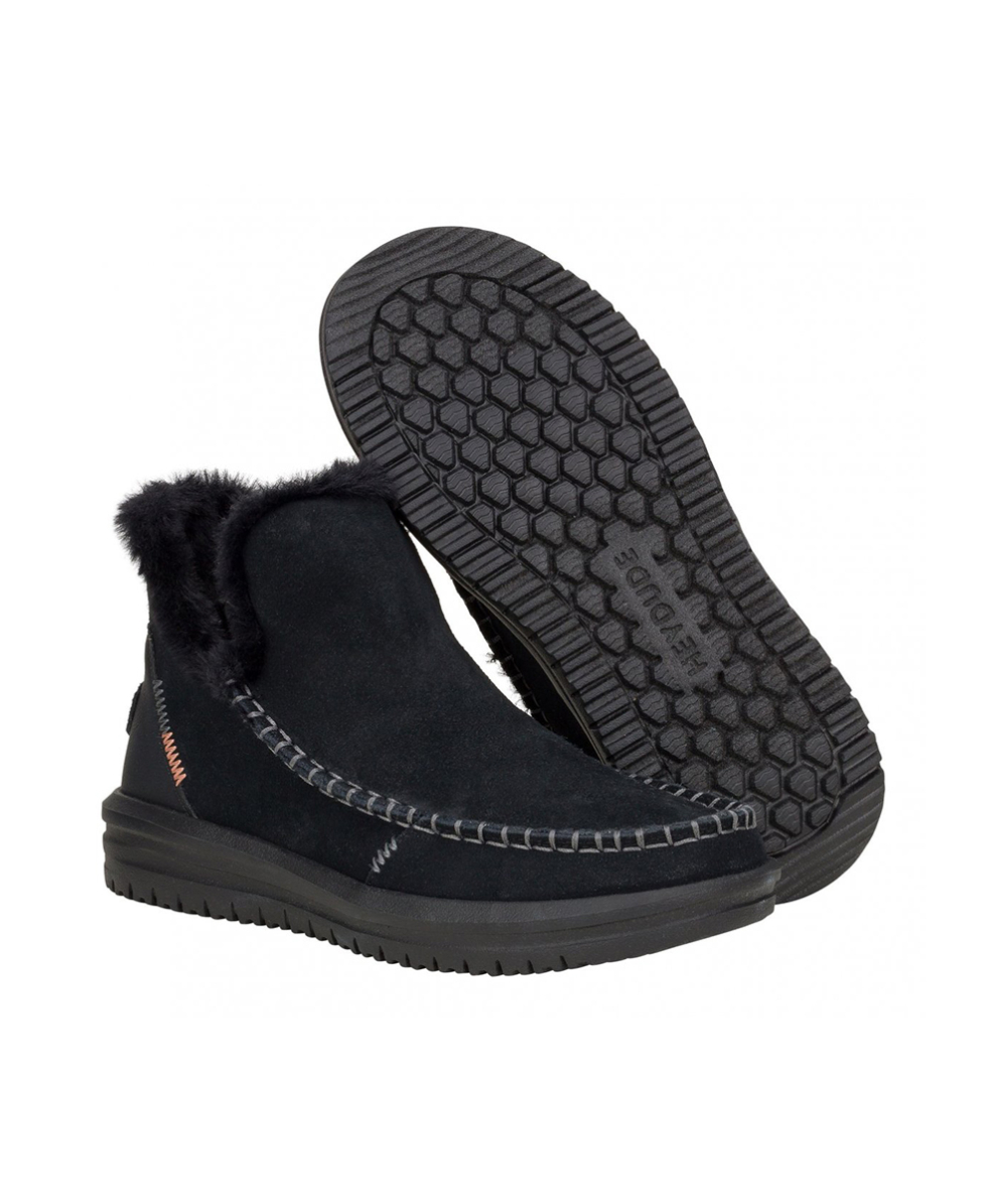 DUDE - SCARPA DONNA - CAMDEN SUEDE - 42028-060 - BLACK