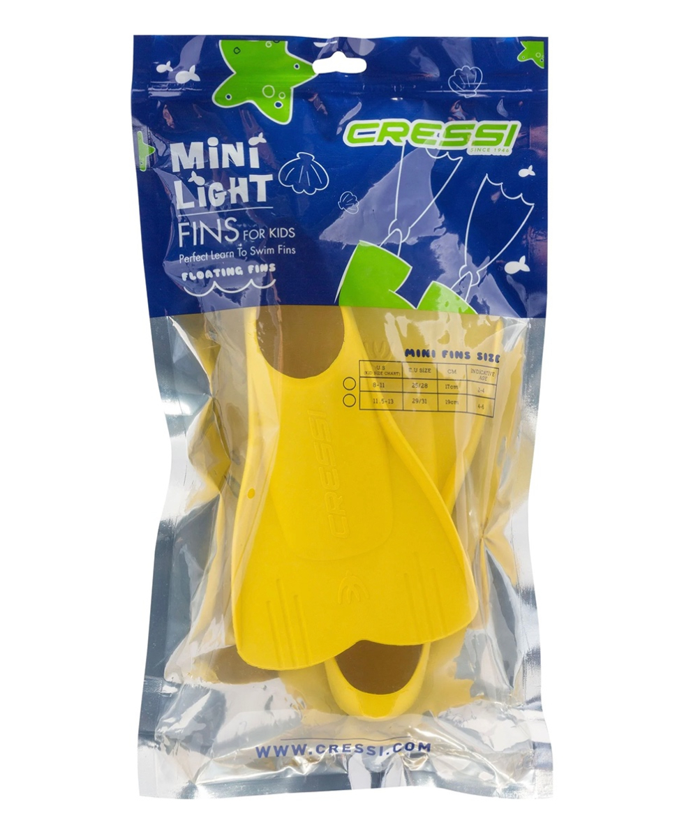 CRESSI - PINNE CORTE KIDS GOMMA NATURALE - MINI LIGHT - DP301025 - YELLOW