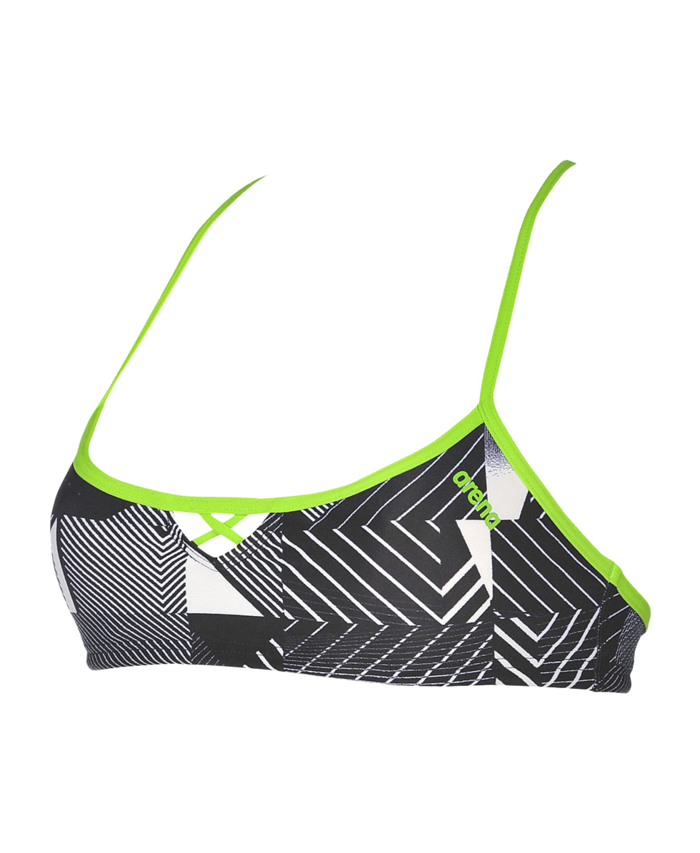 ARENA - COSTUME TOP FASCIA - BANDEAU BE - 001109506 - BLACKMULTI/LEAF - MAXLIFE