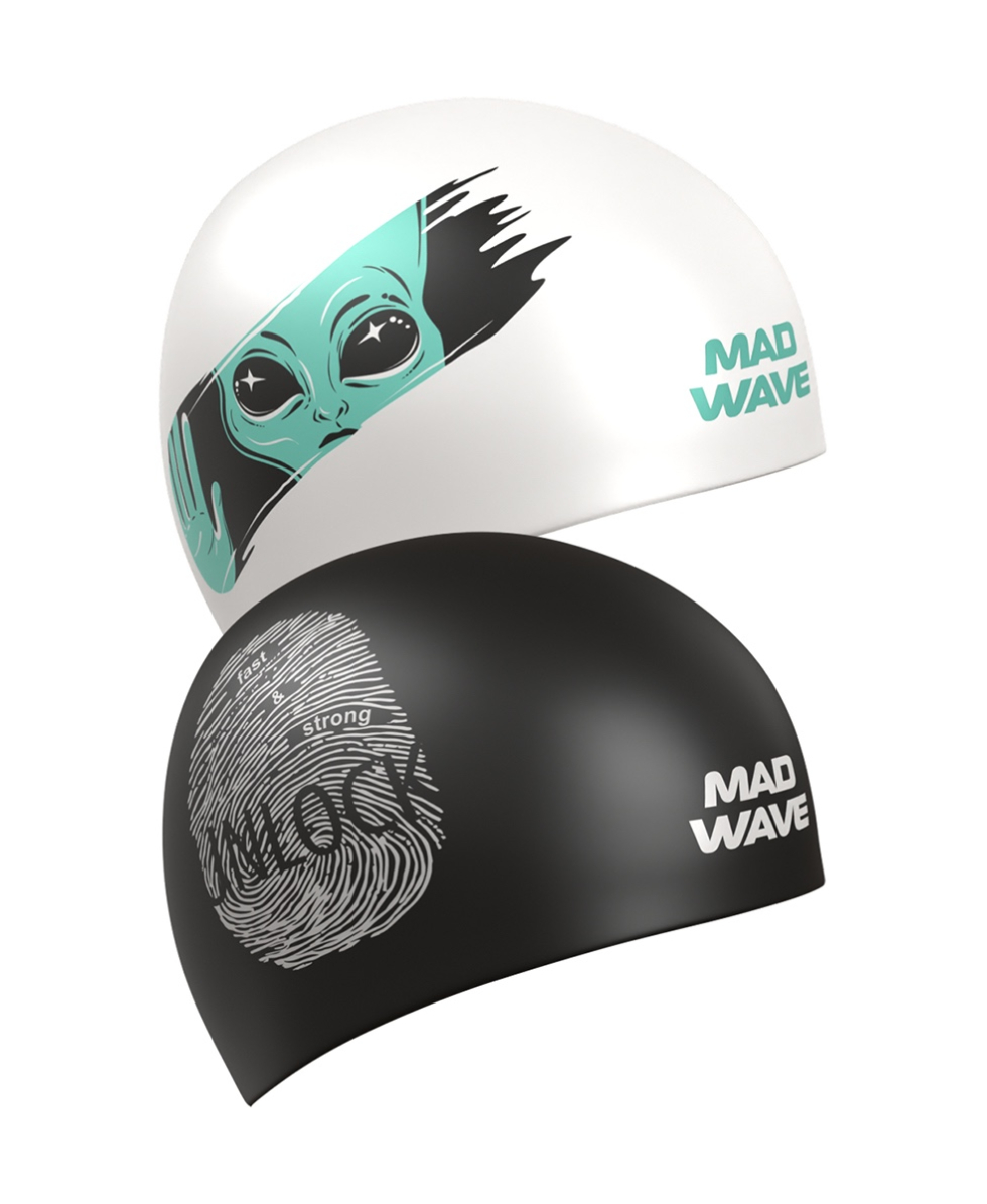 MAD WAVE - CUFFIA SILICONE REVERSIBILE - M055431000W - UNLOCK - BLACK/WHITE