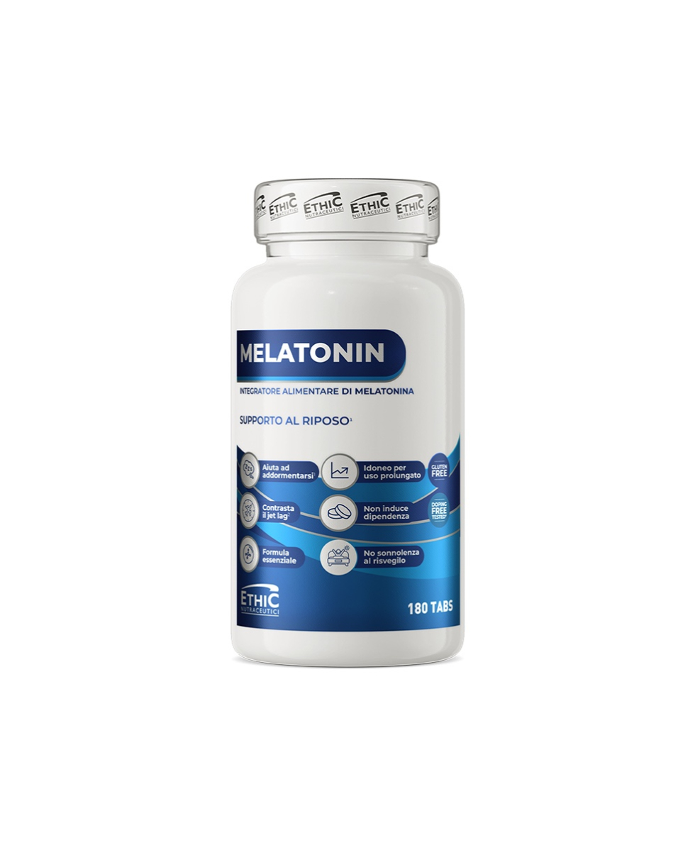 ETHIC SPORT - MELATONIN - SUPPORTO NATURALE PER IL SONNO - 180 TABS