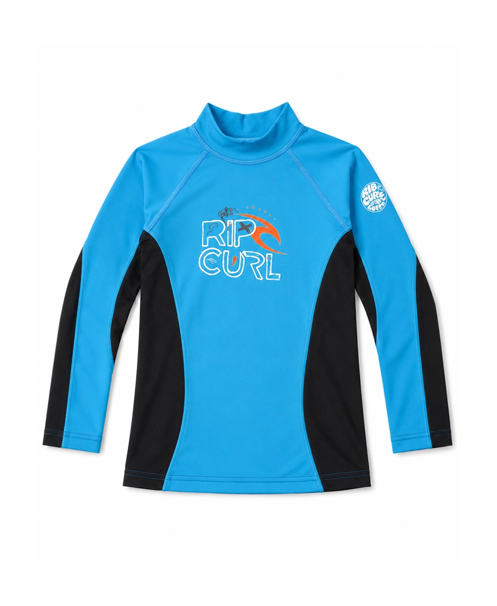 RIP CURL - KIDS WETSUIT - GROM SEARCH L/SL RASHY - WLY4AO-0070 BLUE