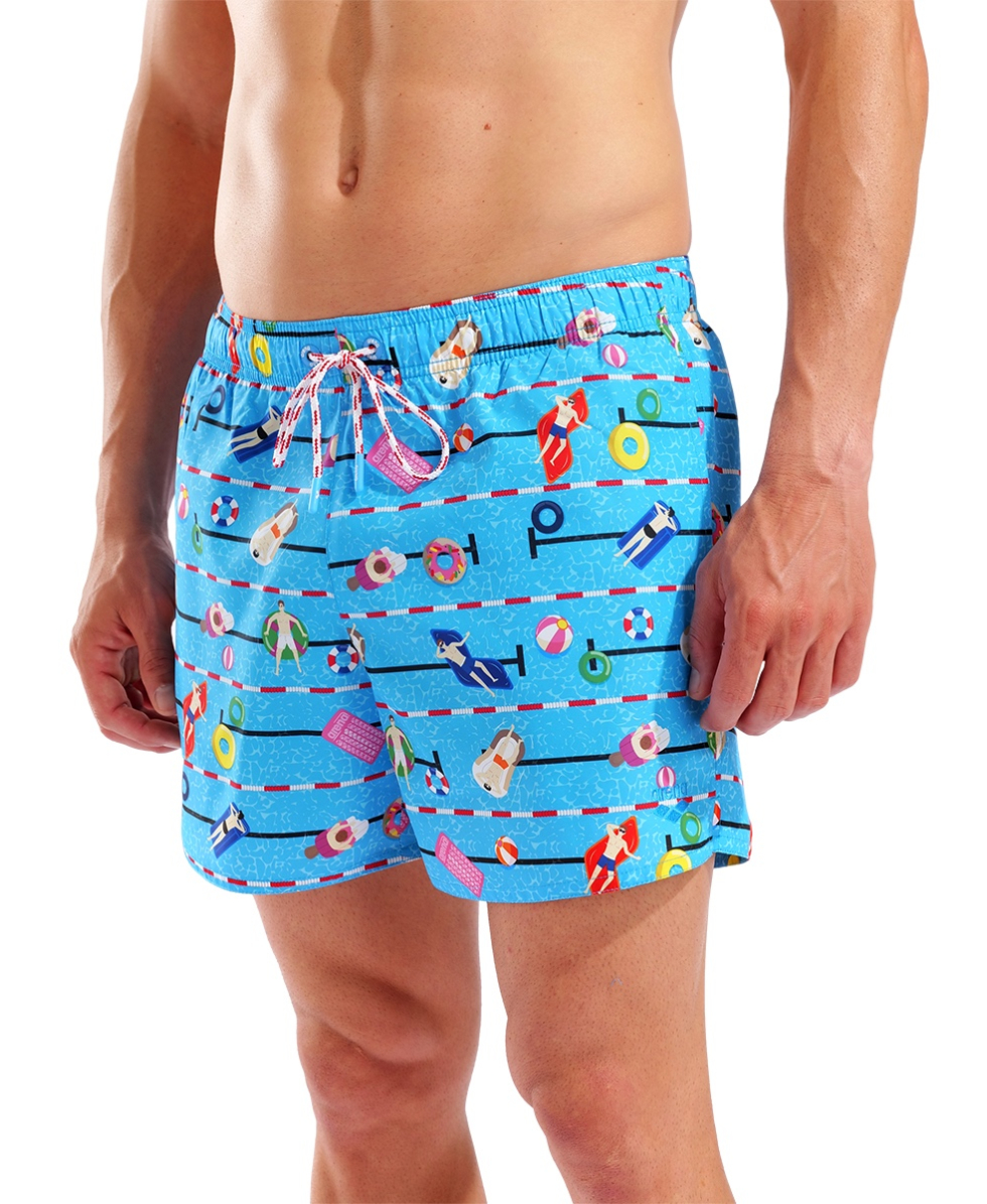 ARENA - COSTUME SHORT - WATER PRINTS BEACH SHORT - 007159805 - SWIMMING POOL
