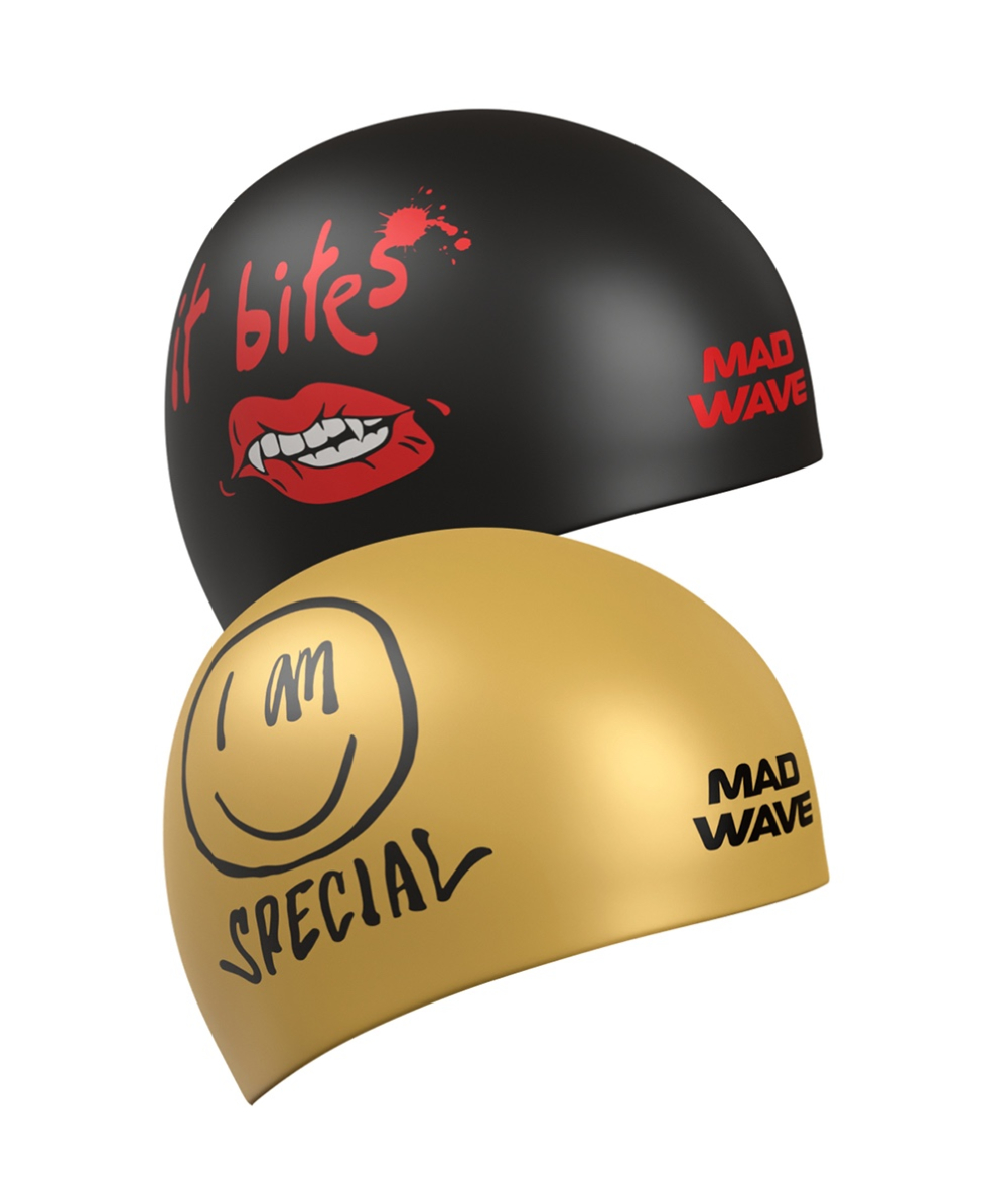 MAD WAVE - CUFFIA SILICONE REVERSIBILE - M055430000W - IT BITES - GOLD/BLACK