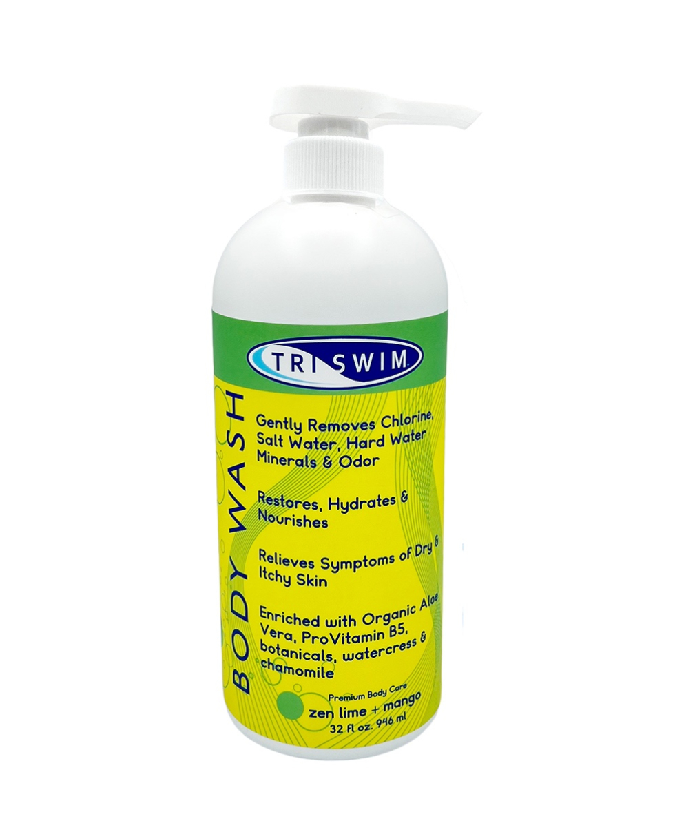 TRISWIM - CHLORINE REMOVAL BODY WASH FOR SWIMMERS - 946ml - LIME & TROPICAL MANGO