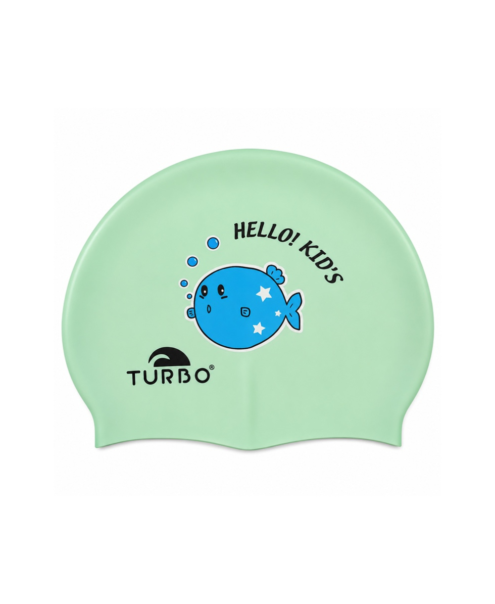 TURBO - CUFFIA SILICONE JUNIOR CAP - 97004 - LIGHT GREEN