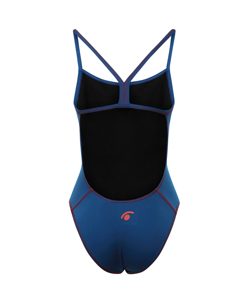 JAKED - COSTUME INTERO MILANO THIN STRAP - JWNUD05005 - NAVY/RED