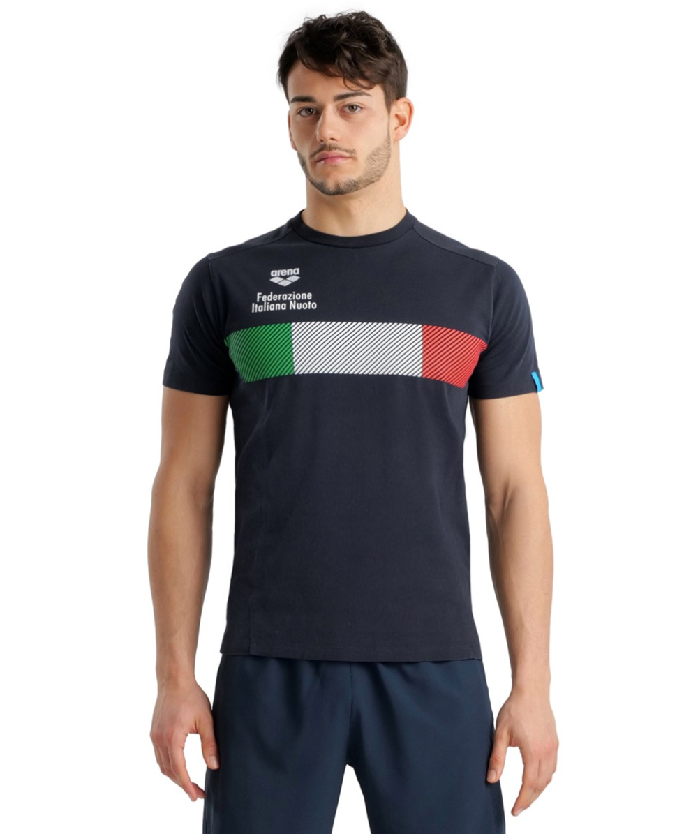 ARENA - T-SHIRT UNISEX FIN PANEL - 005831700 - NAVY