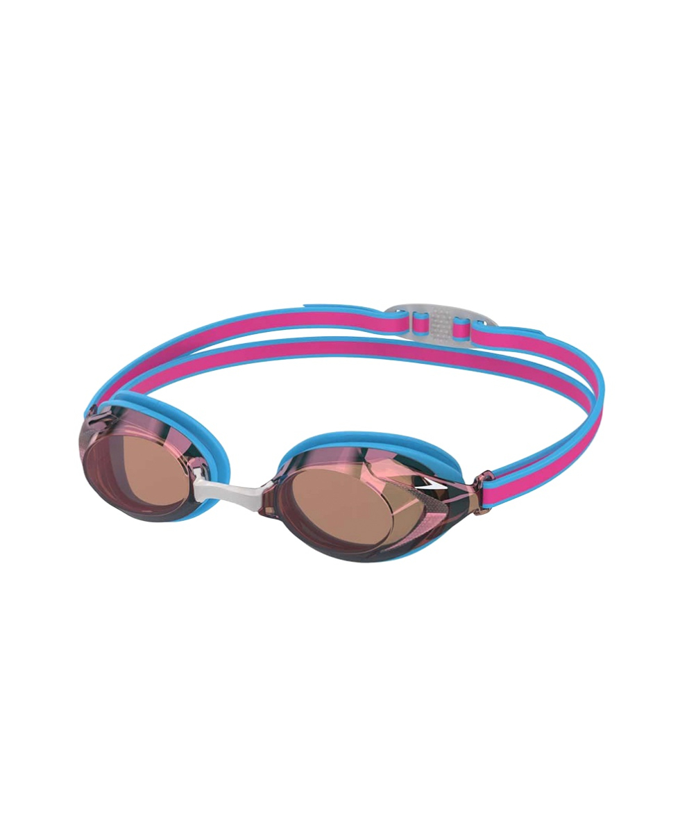 SPEEDO - OCCHIALINO JUNIOR VANQUISHER 3.0 MIRROR - 00475116553 - PICTION BLUE/PINK