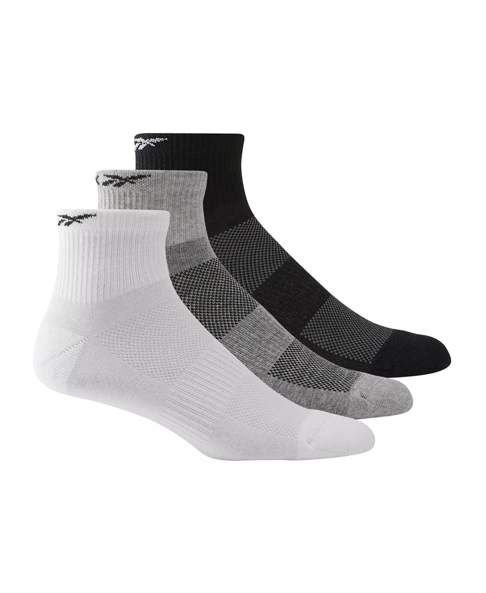 REEBOK - CALZE/SOCKS - ANKLE SOCK (3 PACK) - H11292 - BLACK/WHITE/GREY