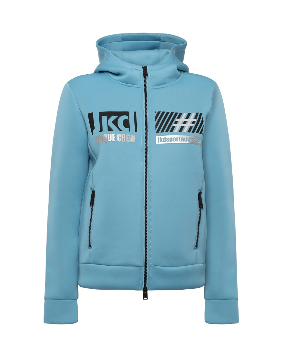 JAKED - FELPA DONNA - SIDERALIS - JKFL5N501D - LIGHT BLUE/BLACK