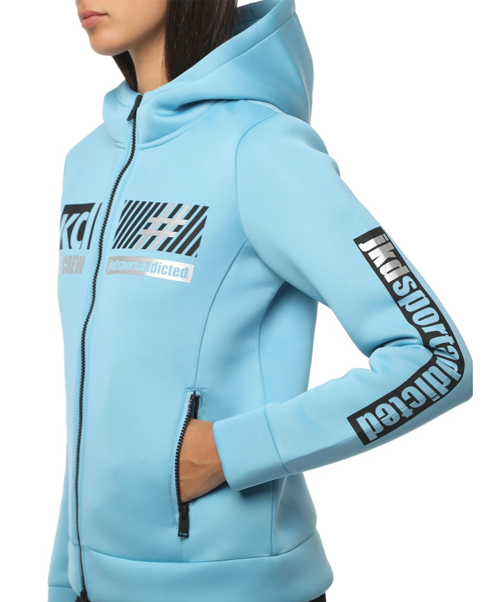 JAKED - FELPA DONNA - SIDERALIS - JKFL5N501D - LIGHT BLUE/BLACK