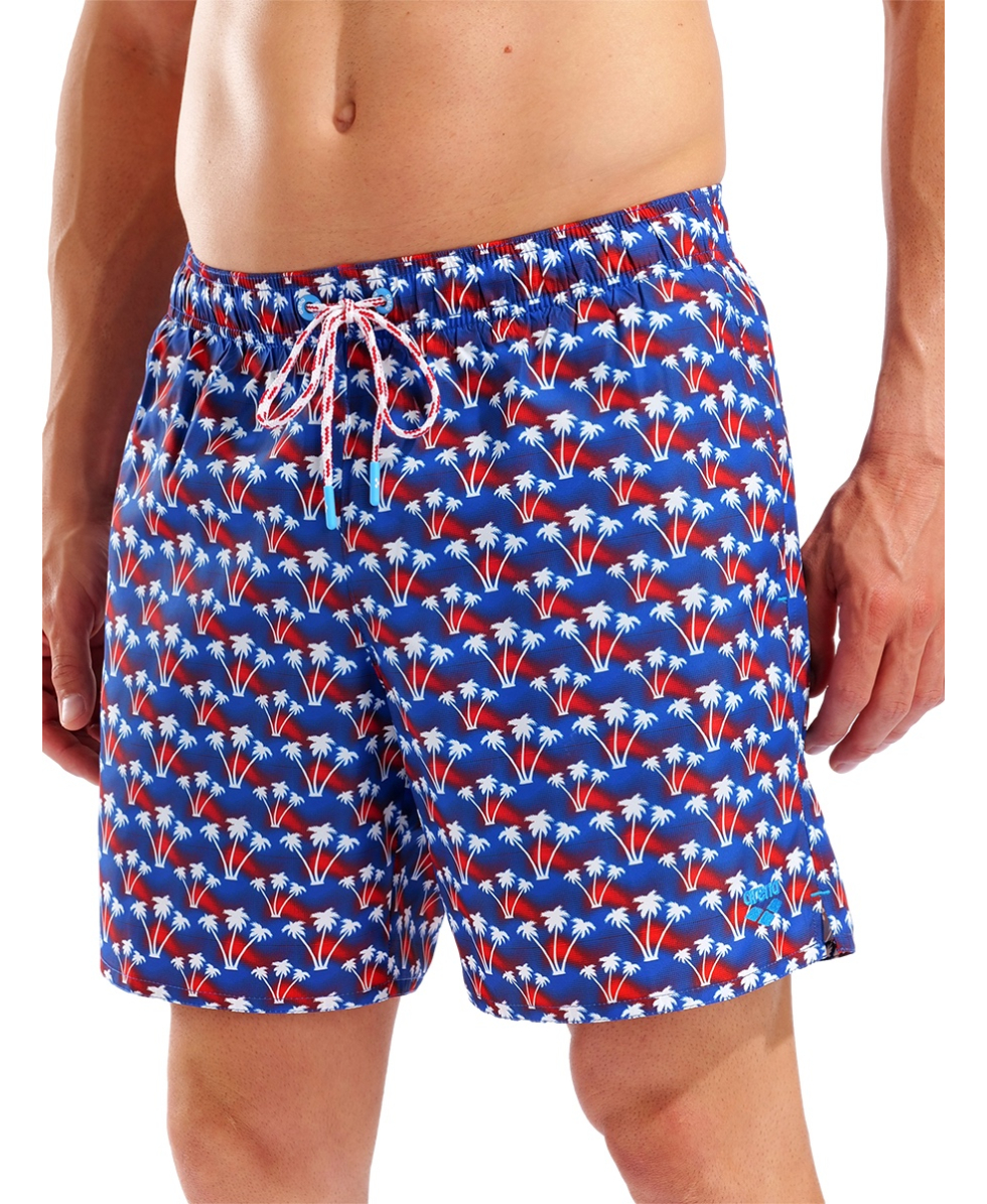 ARENA - COSTUME SHORT - WATER PRINTS BEACH SHORT - 007153810 - NEON BLUE