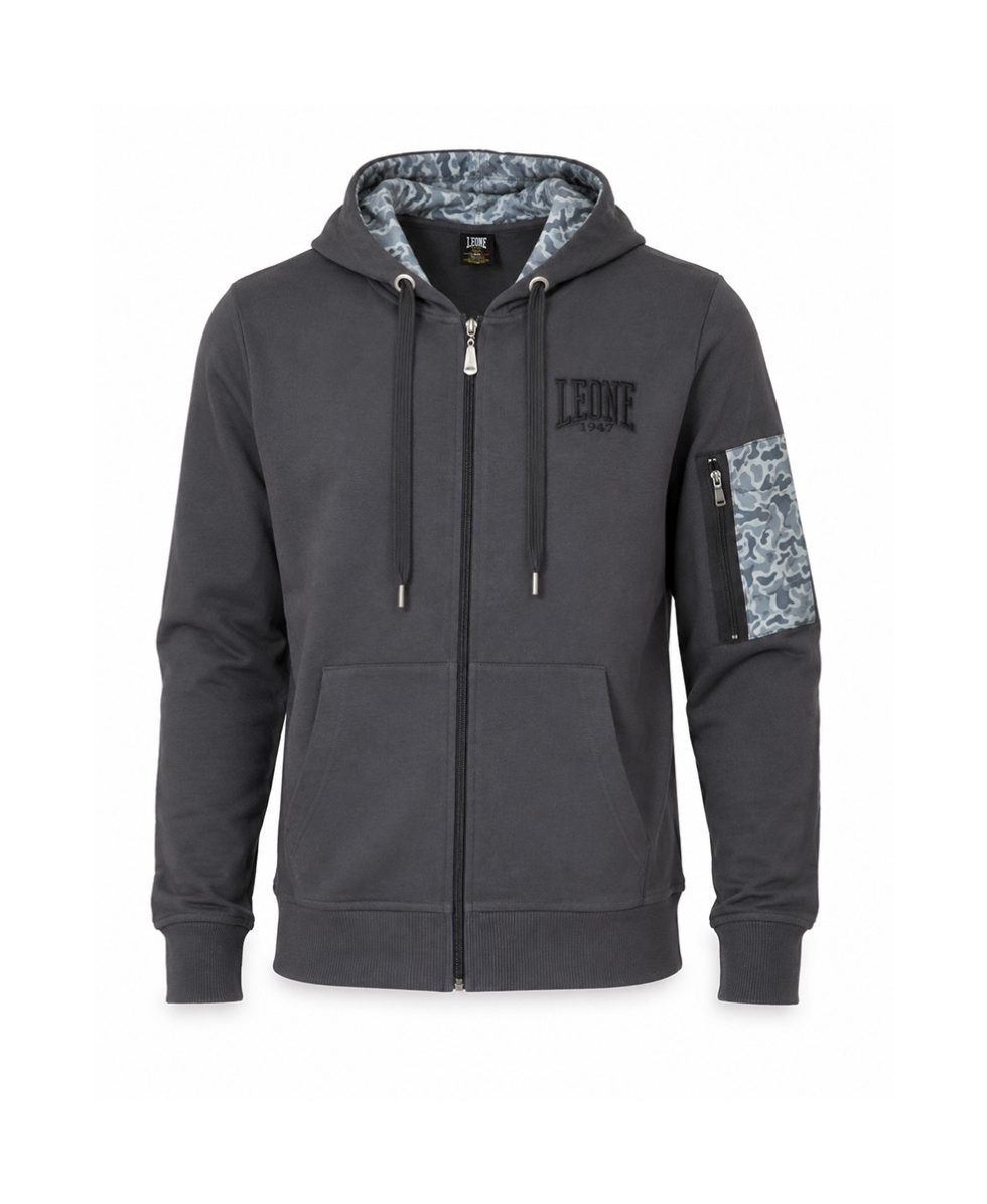 LEONE - FELPA - MAN HOODIE FLEECE - LSM1895-92 - IRON