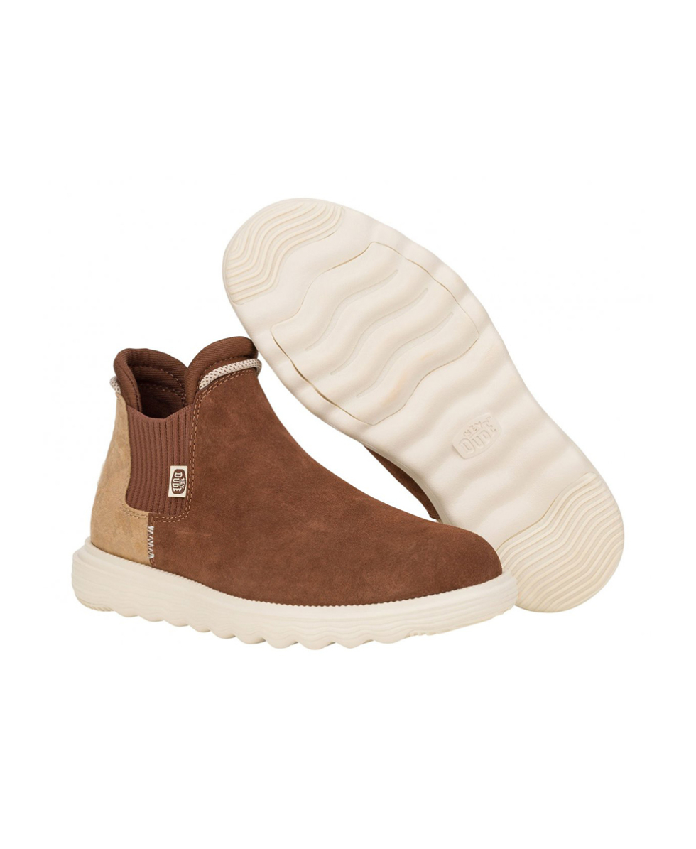 DUDE - SCARPA DONNA - BRANSON SUEDE NOVELTY - 42021-2FB - BROWN/SNAKE