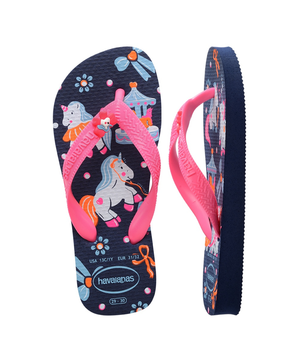HAVAIANAS - INFRADITO JUNIOR - KIDS FANTASY - 4103405-5557 - NAVY BLUE/PINK
