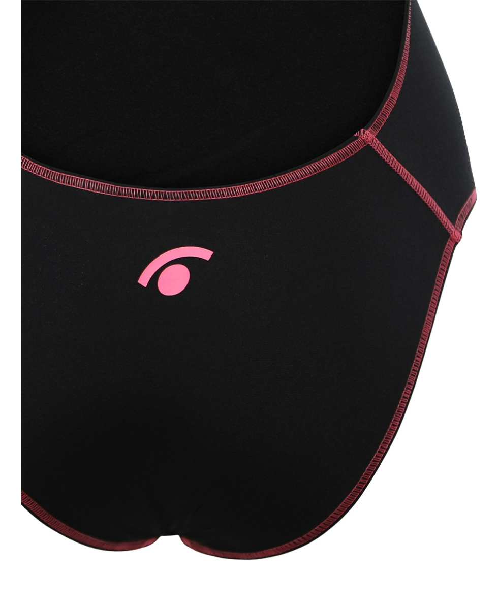 JAKED - COSTUME INTERO MILANO THIN STRAP - JWNUD05005 - BLACK/FUCHSIA
