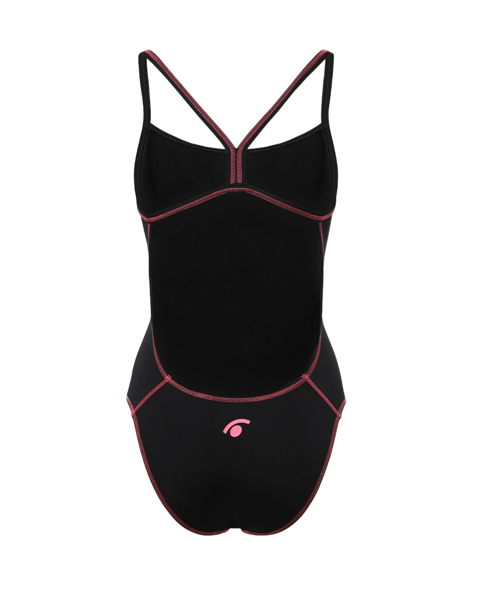 JAKED - COSTUME INTERO MILANO THIN STRAP - JWNUD05005 - BLACK/FUCHSIA