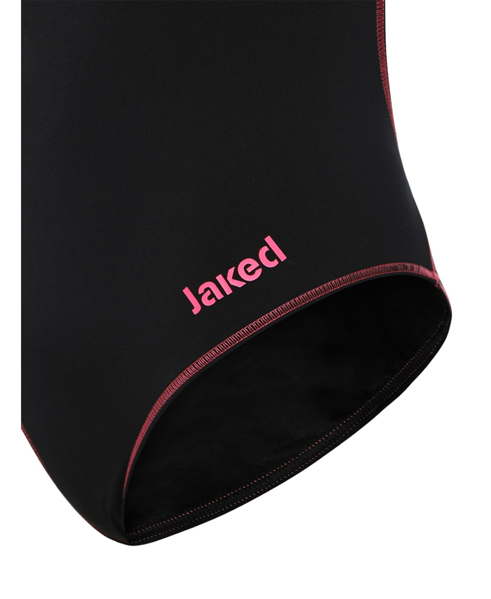 JAKED - COSTUME INTERO MILANO THIN STRAP - JWNUD05005 - BLACK/FUCHSIA