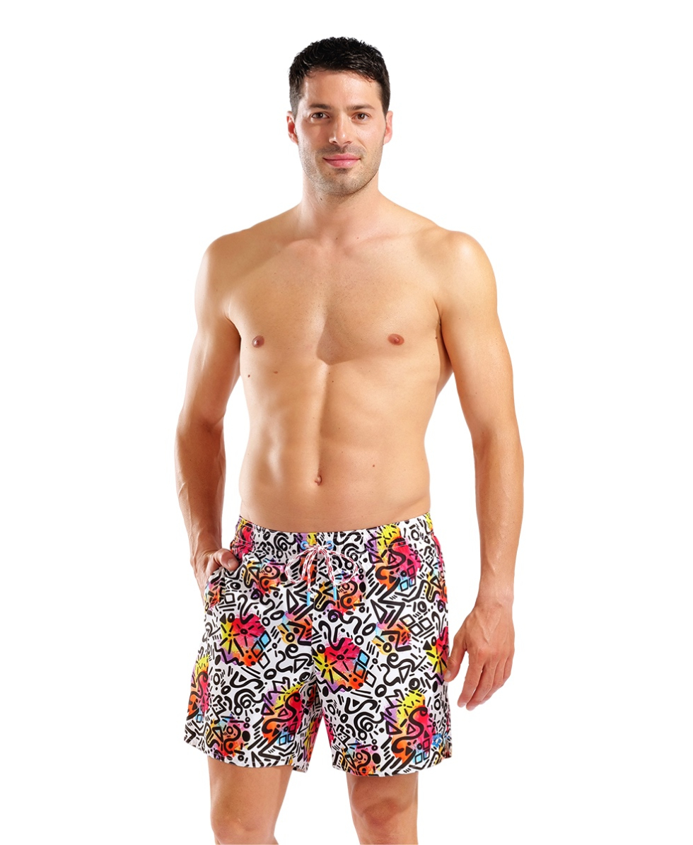 ARENA - COSTUME SHORT - WATER PRINTS BEACH SHORT - 007153150 - GRAFFITI
