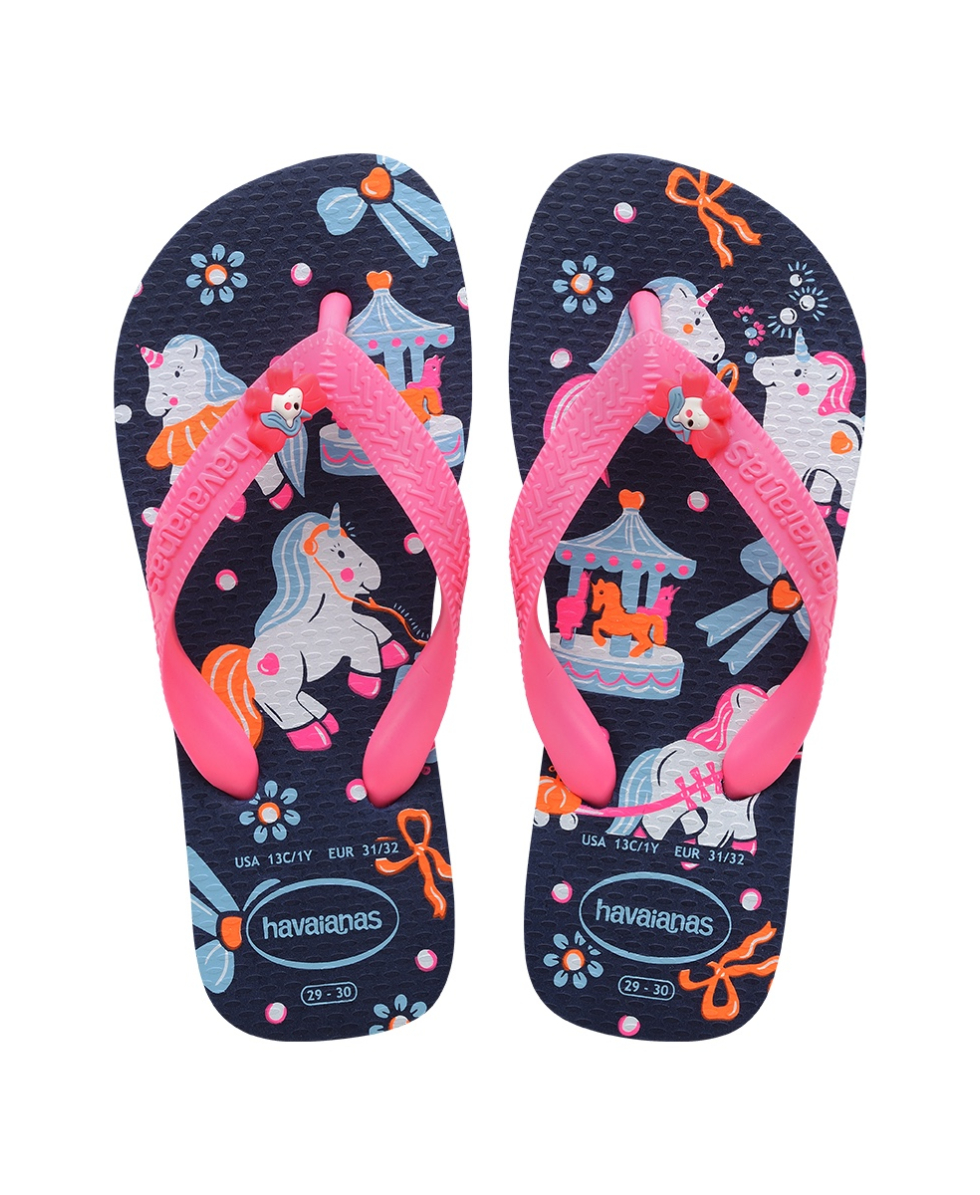 HAVAIANAS - INFRADITO JUNIOR - KIDS FANTASY - 4103405-5557 - NAVY BLUE/PINK