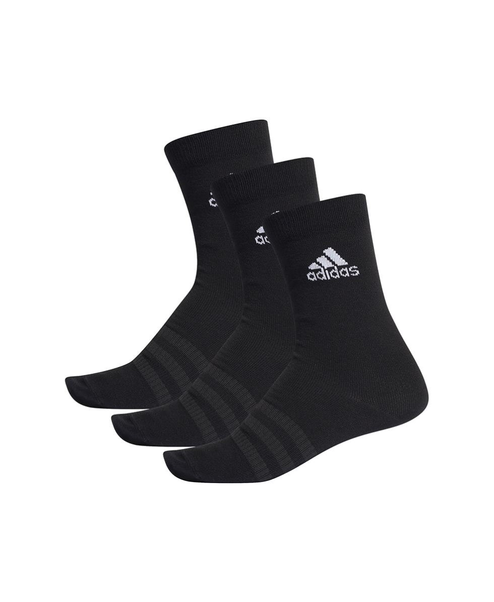 ADIDAS - CALZE/SOCKS -  LIGHT CREW (3 PACK) - DZ9394 - BLACK